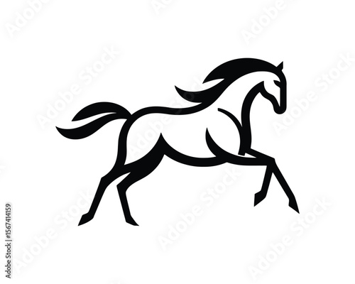 Dynamic stallion vector elegant equine design for modern branding