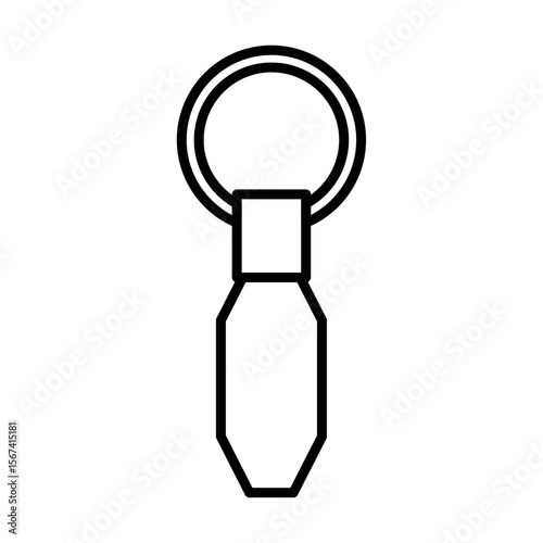keychain icon flat thin outline art logo