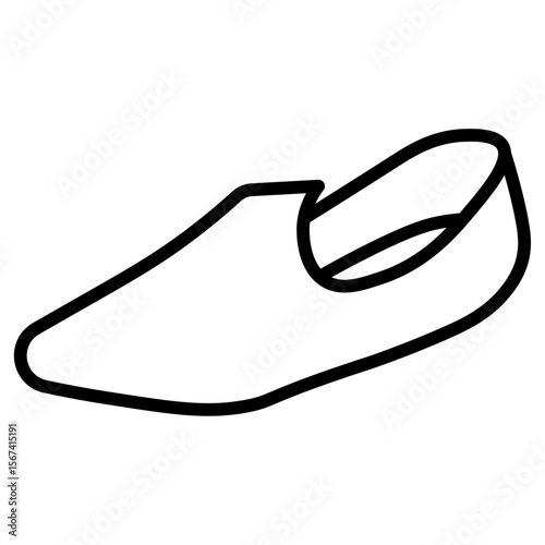 khussa icon flat thin outline art logo