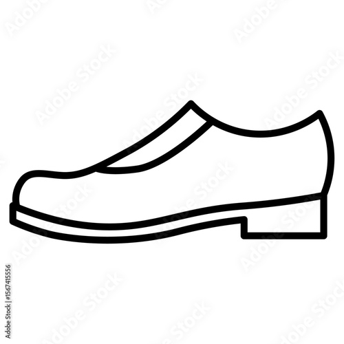 men shoe icon flat thin outline art logo