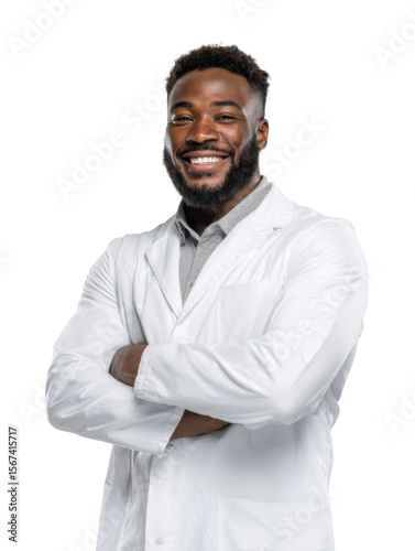 Professional pharmacist in transparent background