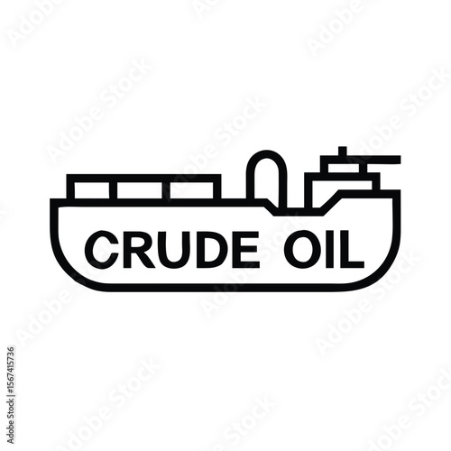 Oil tanker icon for transportation industry presentations, shipping blogs, energy sector infographics