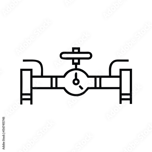 Pipeline icon for energy industry presentations, infrastructure blogs, oil sector infographics