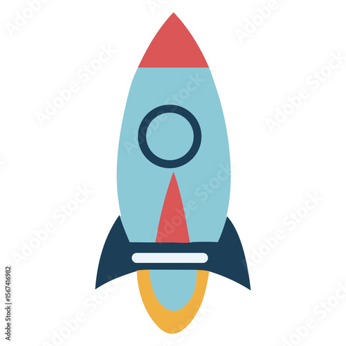 Rocket Launch Icon: Startup Success, Business Growth, and Innovation Concept