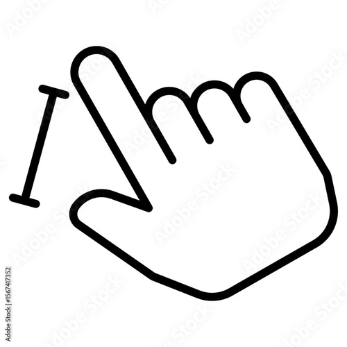 zoom gesture icon flat thin outline art logo