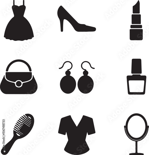 Fashion Icons Dress, Shoes, Makeup, Jewelry & Accessories Silhouettes