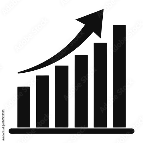business graph with arrow