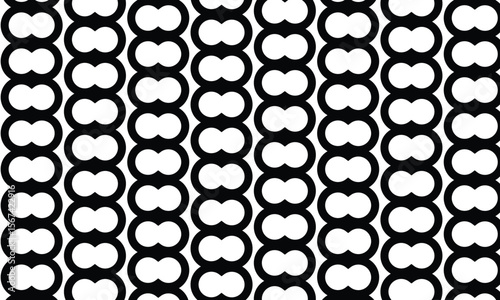 A repeating pattern of interconnected rounded shapes, creating a vertical stripe effect on a white background.