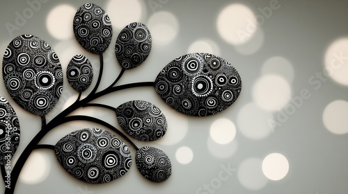 Abstract Black and White Tree Wall Art