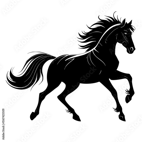 horse silhouette vector