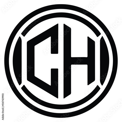 Elegant “CH” Monogram Logo Design – Minimal, Professional, Stylish Branding Template