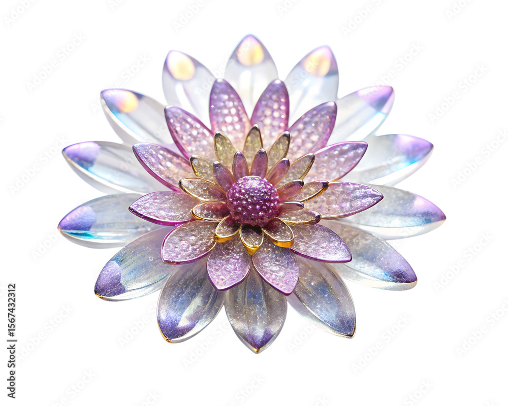 Fototapeta premium Crystal Textured Flower Petal