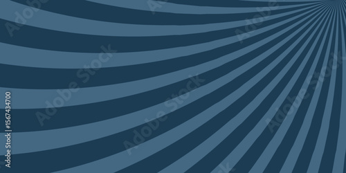 Illustration with a radial radiant pattern emanating from the center and expanding outward in alternating dark blue and light blue rays, Retro sunburst background Abstract radial lines background ,.