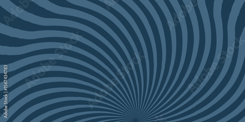 Illustration with a radial radiant pattern emanating from the center and expanding outward in alternating dark blue and light blue rays, Retro sunburst background Abstract radial lines background ,.