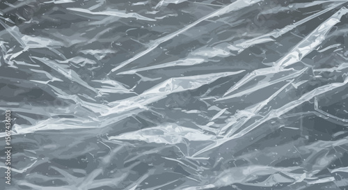 Abstract Background of Wrinkled Clear Plastic Surface, Minimalist and Modern