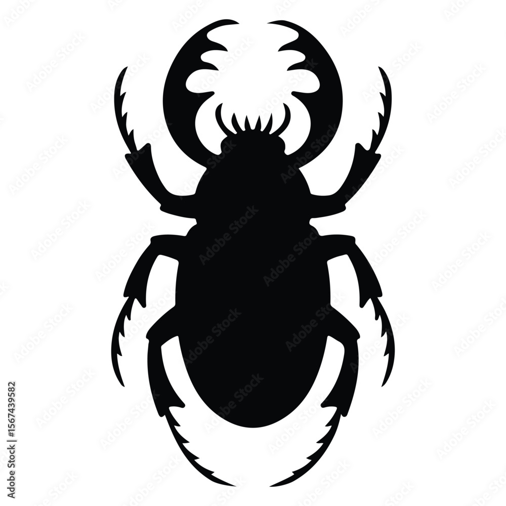 Obraz premium Beetle Tribe Crest Emblem Vector Design
