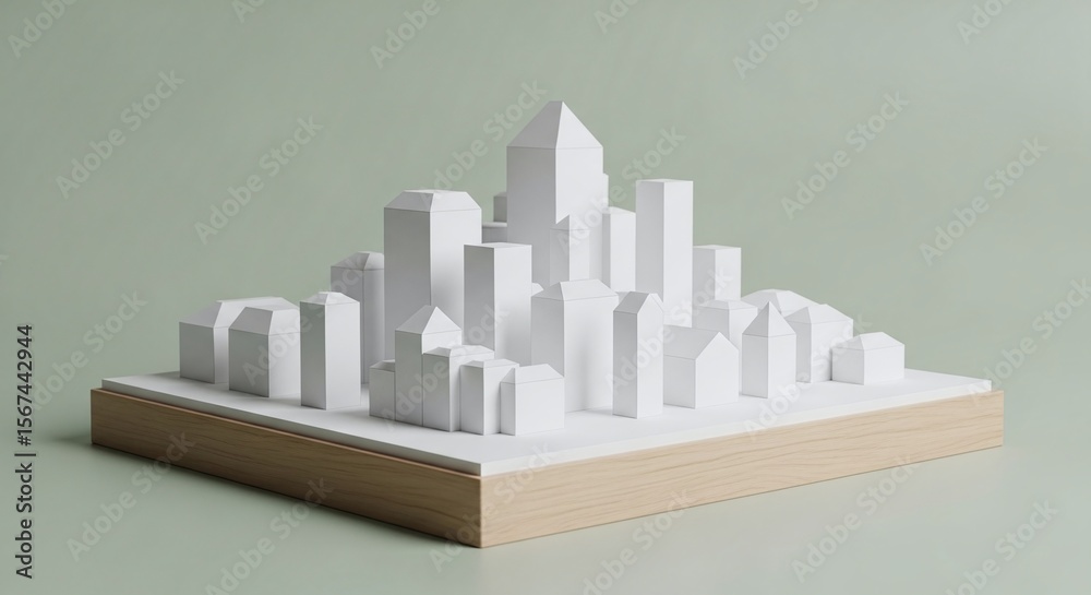 Fototapeta premium 3d render of a modern building