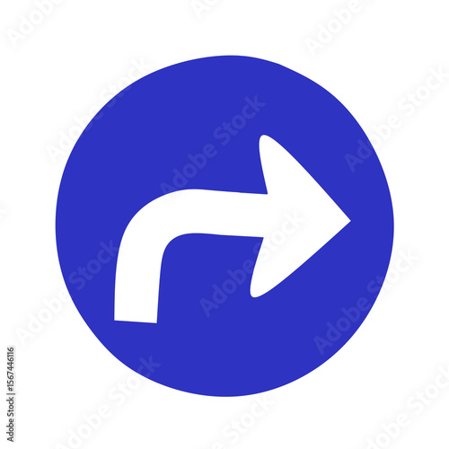Turn Right Only – Vehicles must turn right