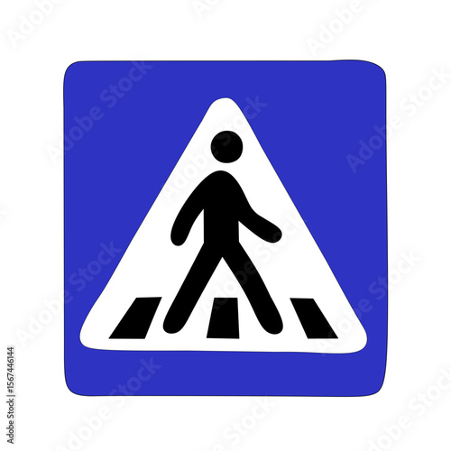 pedestrian crossing sign