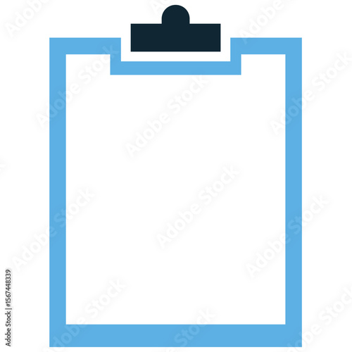 Clipboard icon vector, representing notes, tasks, and data management. Ideal for checklists, reports, record-keeping, and illustrating administrative or medical documentation.