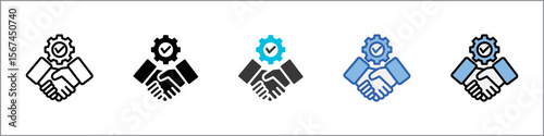 Collaboration Icon Pack Multistyle Illustration