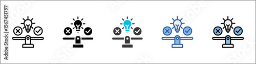 Feasibility Icon Pack Multistyle Illustration
