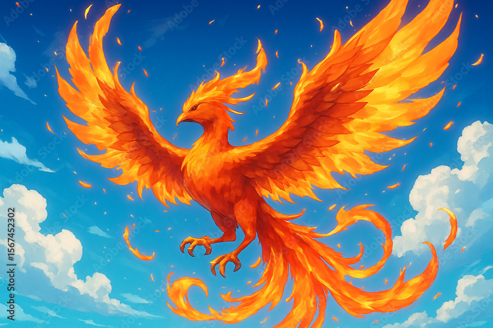 Obraz premium フェニックスのイラスト