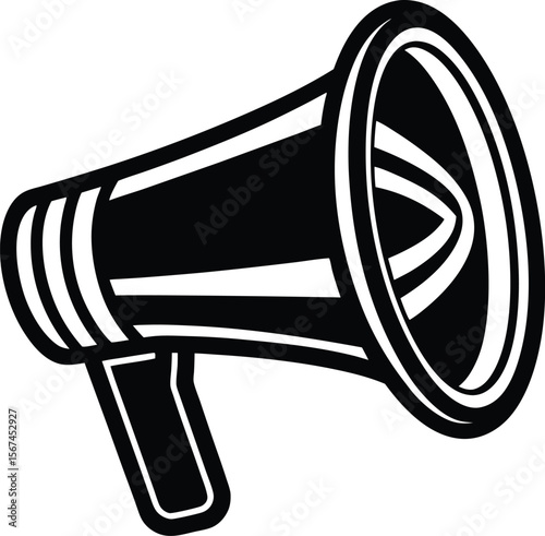 Megaphones vector silhouette