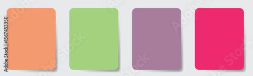 Four Rounded Rectangles In Pastel Tones rounded corners orange