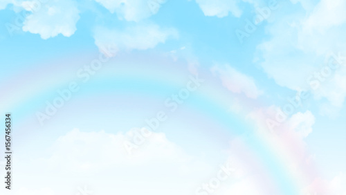 Natural and cloudy fresh blue sky background. Natural sky beautiful blue and white texture background. Blue sky and cloud on summer daytime.