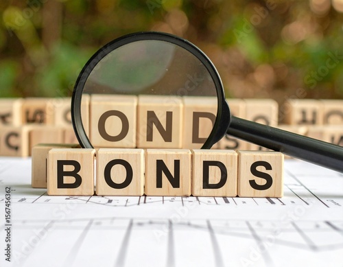 close up of a wooden letters with the word Bonds with magnigying glass Understanding Bonds: Investing for Stable Returns