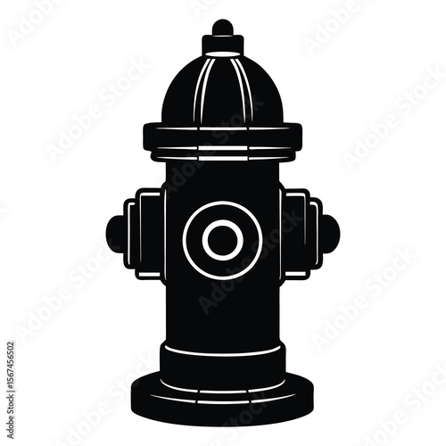 Silhouette of a Classic Fire Hydrant