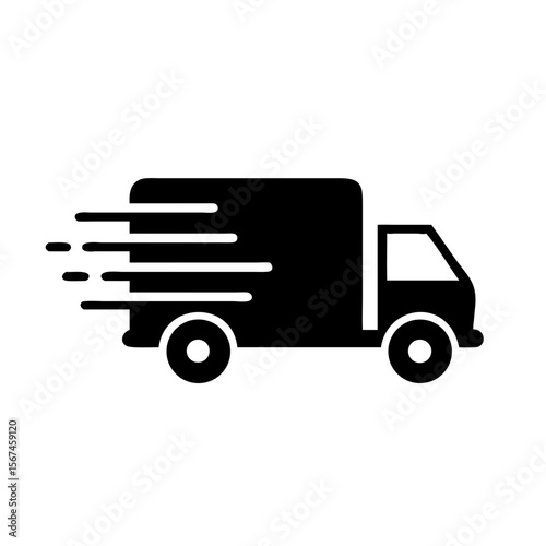 Truck delivery icon. Transportation, automotive, shipping, moving and freight illustration vector 