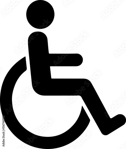 International symbol of access wheelchair user silhouette icon
