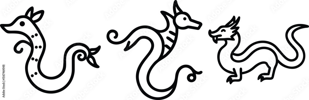 Naklejka premium Abstract floral black and white background with a funny cartoon cat octopus tattoo design