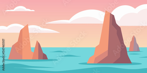 A beautiful sailboat cruises across the water at sunset, a serene seascape perfect for summer travel