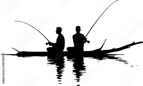  fishermen on the bout, fishing, water, fisherman, sea, sunset, boat, lake, fish, rod, silhouette, beach, sky, sport, river, people, summer, boy, nature, angler, hobby, ocean, leisure, fisher, sun, ou