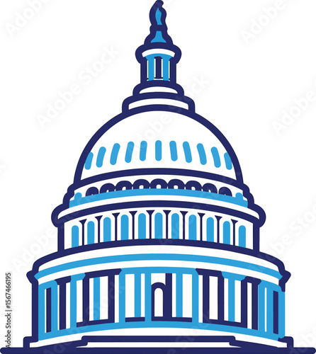 The iconic United States Capitol Building, with its distinctive dome, stands as a symbol of American government and a landmark in Washington DC
