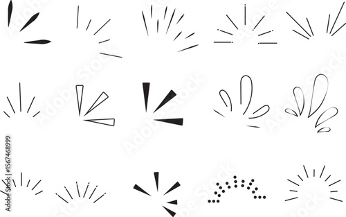 Black and white line art icon set vector illustration icon design 