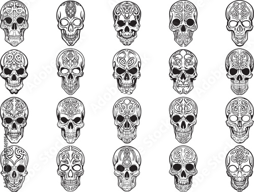 Skull Celtic Stencil
