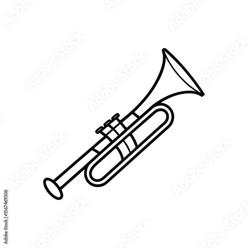 trumpet line art