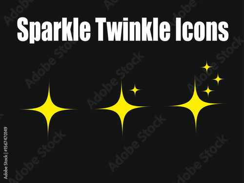 Sparkle Twinkle Icons Vector Illustration