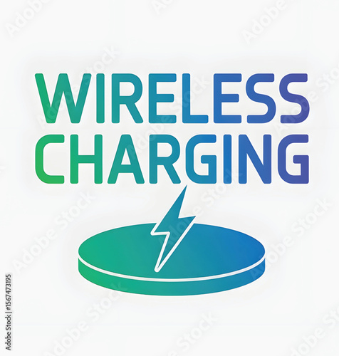 Wireless Charging Concept with Lightning Symbol