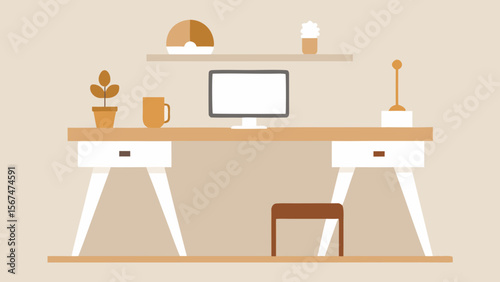 Modern Minimalist Home Office Desk Setup Design Ideas & Inspiration