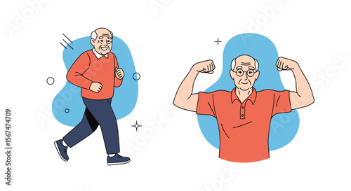 Active senior lifestyle promoting health and vitality through regular exercise and strength training for a fulfilling life