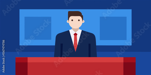 News Anchor Reporting Breaking News and Daily Updates