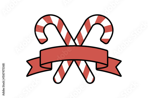 Festive Candy Cane Design with Ribbon