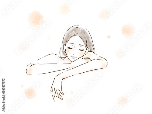 リラックスしている女性　ウェルビーイング