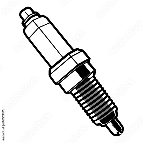 vector illustration of a spark plug