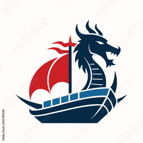 Cruise Ship mascot logo Design Minimalist concept vector illustration